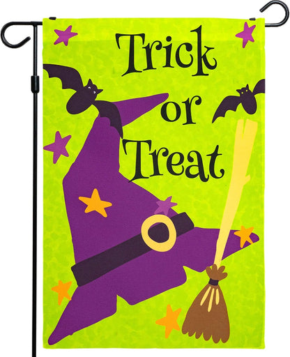 Halloween Garden Flag, Trick or Treat Outdoor Flag 12" x 18", 2 Pcs-Toppalletfly