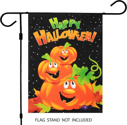 Halloween Garden Flag, Trick or Treat Outdoor Flag 12" x 18", 2 Pcs-Toppalletfly