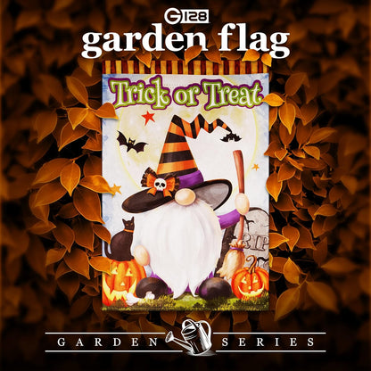 Halloween Garden Flag, Trick or Treat Outdoor Flag 12" x 18", 2 Pcs-Toppalletfly