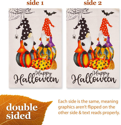 Halloween Garden Flag, Trick or Treat Outdoor Flag 12" x 18", 2 Pcs-Toppalletfly
