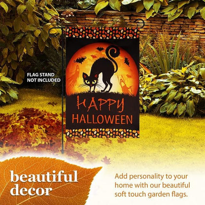 Halloween Garden Flag, Trick or Treat Outdoor Flag 12" x 18", 2 Pcs-Toppalletfly