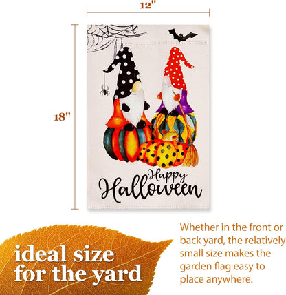 Halloween Garden Flag, Trick or Treat Outdoor Flag 12" x 18", 2 Pcs-Toppalletfly