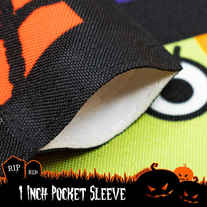 Halloween Garden Flag, Trick or Treat Outdoor Flag 12" x 18", 2 Pcs-Toppalletfly