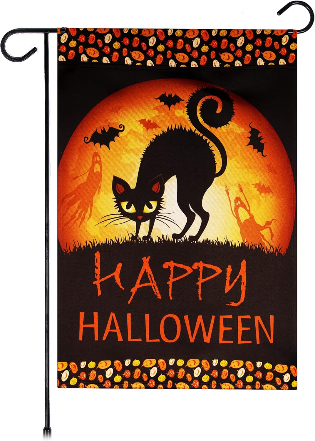 Halloween Garden Flag, Trick or Treat Outdoor Flag 12" x 18", 2 Pcs-Toppalletfly