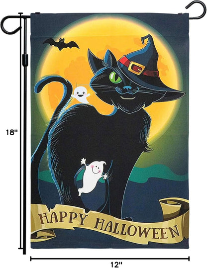 Halloween Garden Flag, Trick or Treat Outdoor Flag 12" x 18", 2 Pcs-Toppalletfly