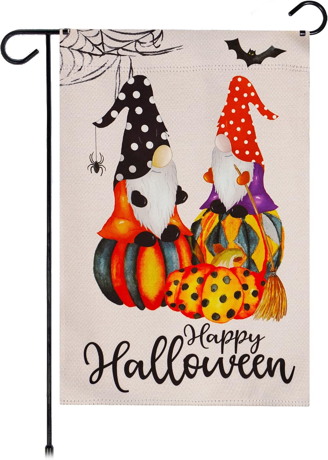 Halloween Garden Flag, Trick or Treat Outdoor Flag 12" x 18", 2 Pcs-Toppalletfly