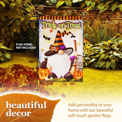 Halloween Garden Flag, Trick or Treat Outdoor Flag 12" x 18", 2 Pcs-Toppalletfly