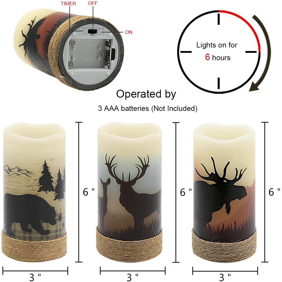 Halloween or Christmas Flameless Candles Color Changing with Remote Time-Toppalletfly