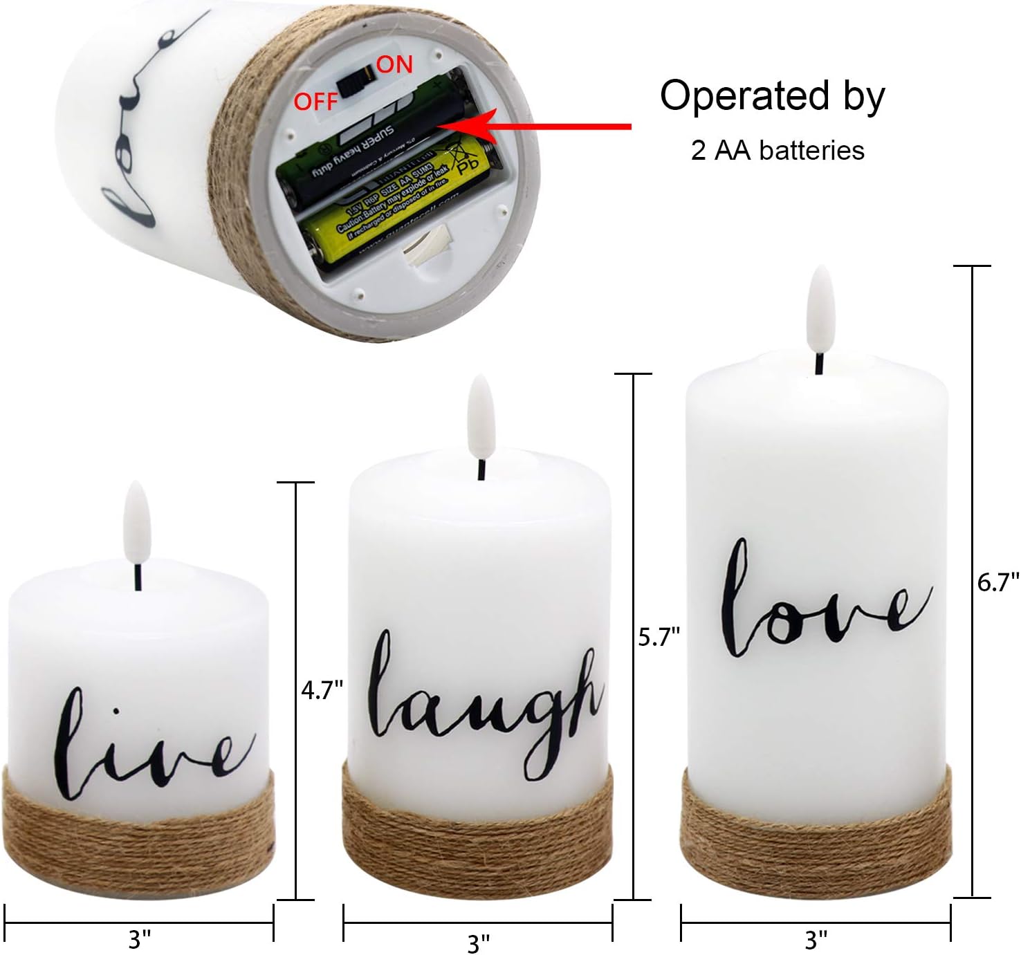 Halloween or Christmas Flameless Candles Color Changing with Remote Time-Toppalletfly