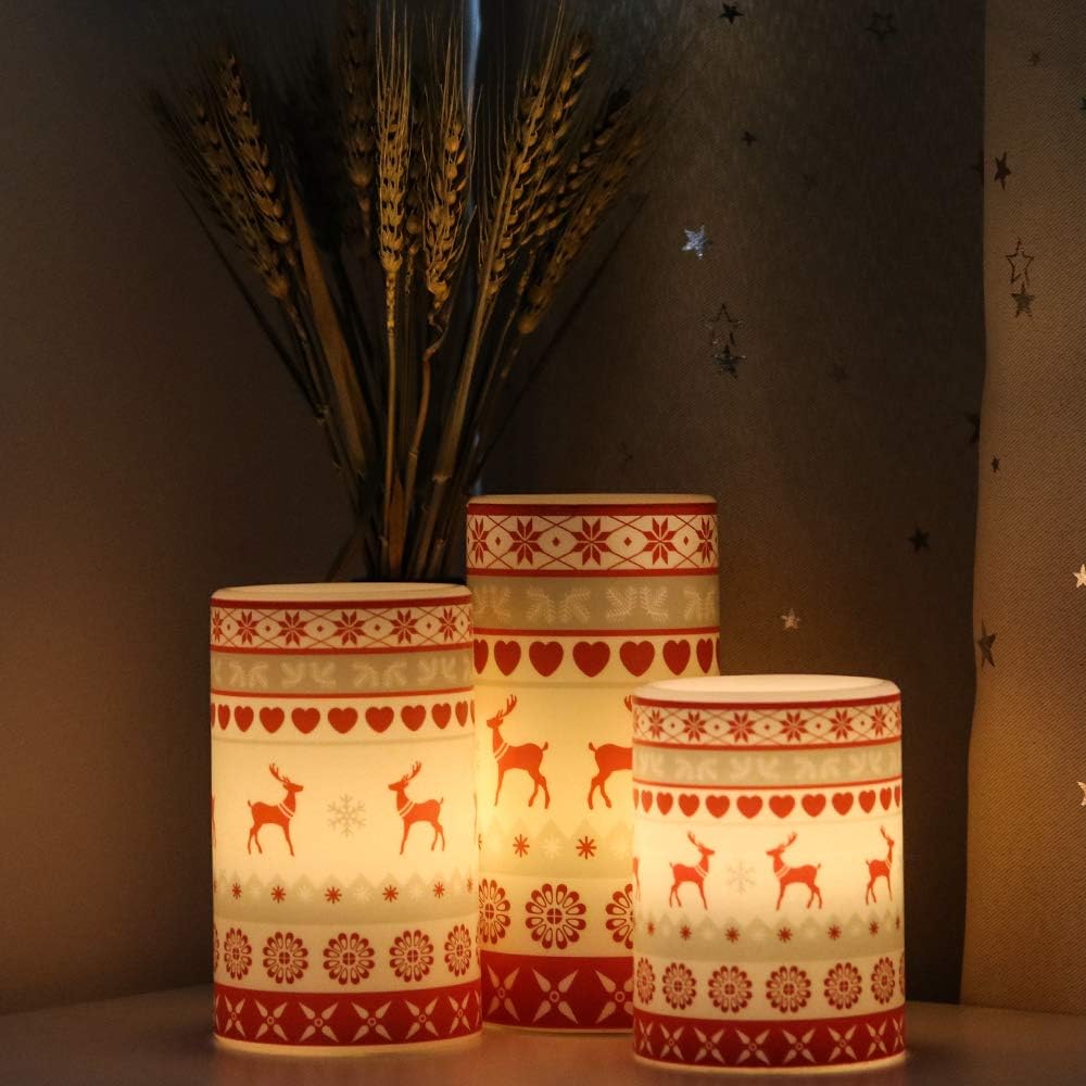 Halloween or Christmas Flameless Candles Color Changing with Remote Time-Toppalletfly