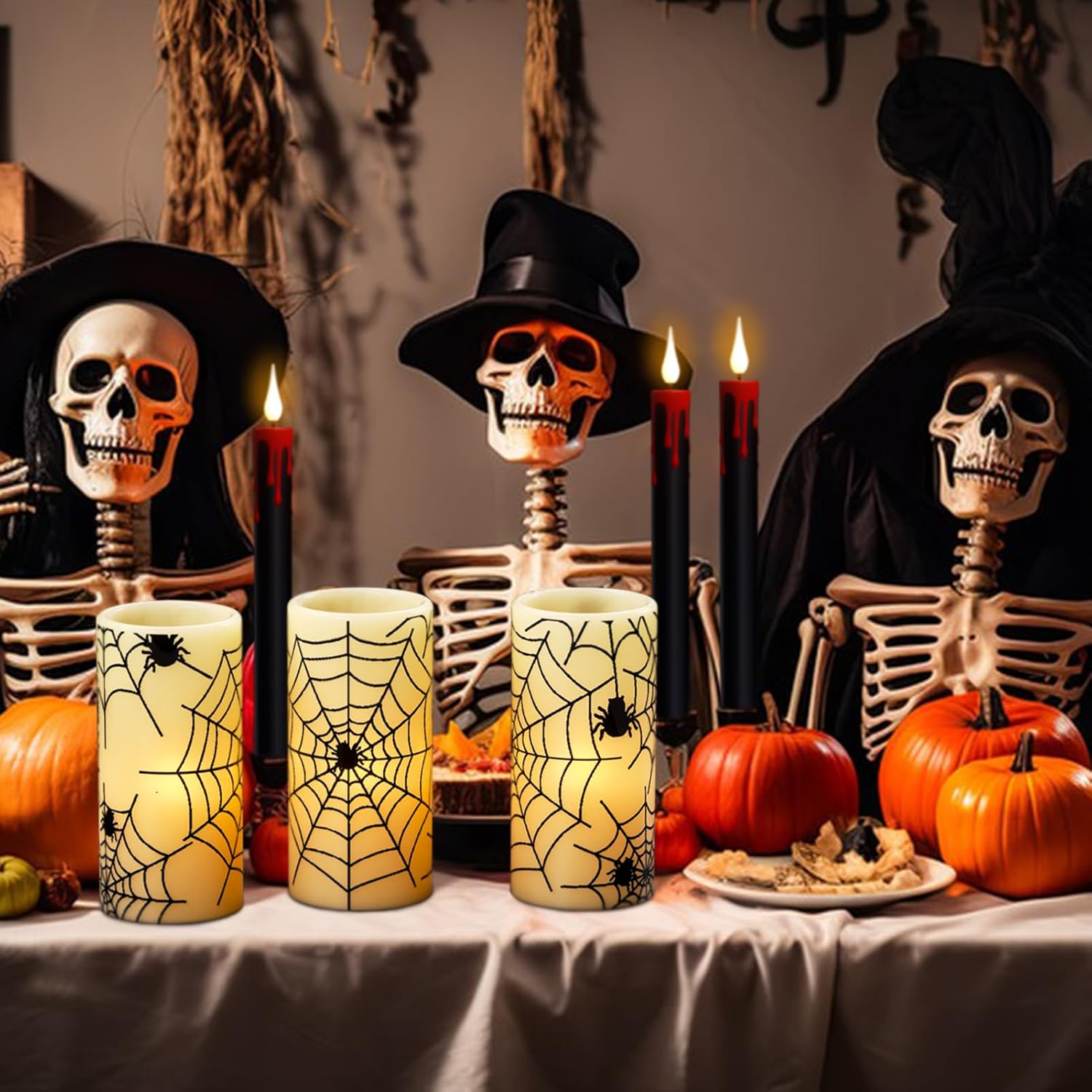 Halloween or Christmas Flameless Candles Color Changing with Remote Time-Toppalletfly