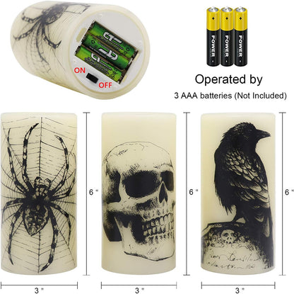Halloween or Christmas Flameless Candles Color Changing with Remote Time-Toppalletfly