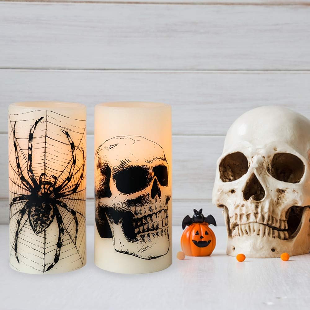 Halloween or Christmas Flameless Candles Color Changing with Remote Time-Toppalletfly