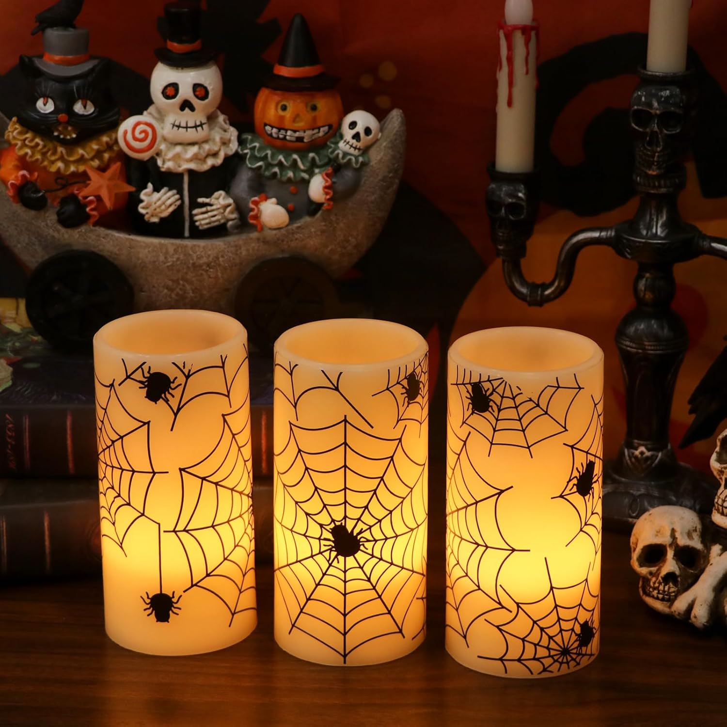 Halloween or Christmas Flameless Candles Color Changing with Remote Time-Toppalletfly