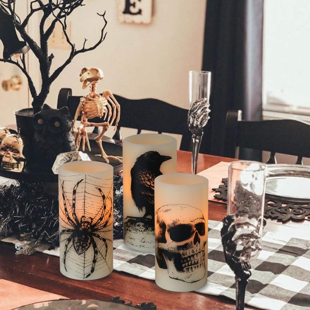 Halloween or Christmas Flameless Candles Color Changing with Remote Time-Toppalletfly