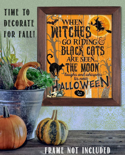 Halloween Unframed Wall Art Print Poster, 11x14, 2 Pcs-Toppalletfly
