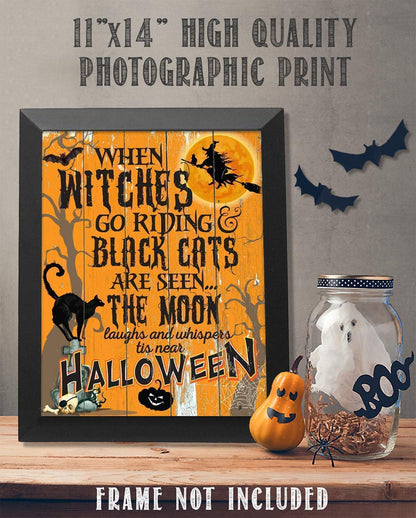 Halloween Unframed Wall Art Print Poster, 11x14, 2 Pcs-Toppalletfly