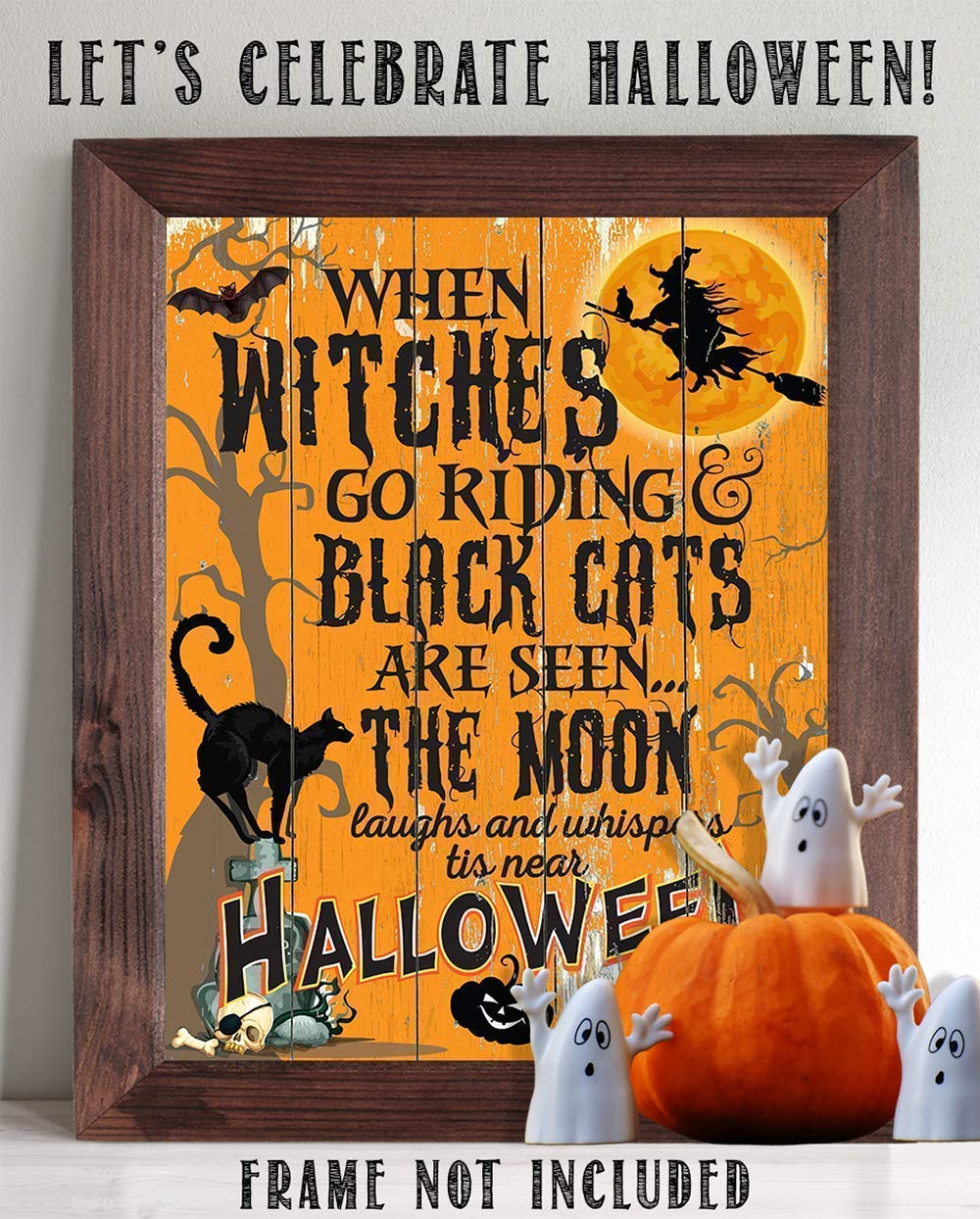 Halloween Unframed Wall Art Print Poster, 11x14, 2 Pcs-Toppalletfly