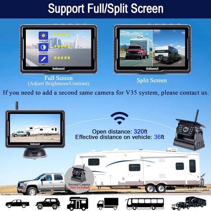 HD 1080P Wireless Solar Backup Camera Kit: Portable Magnetic Rear View for Trucks, RVs, and Campers-Toppalletfly