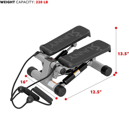 Health & Fitness Mini Stepper Exercise Equipment with Resistance Bands-Toppalletfly