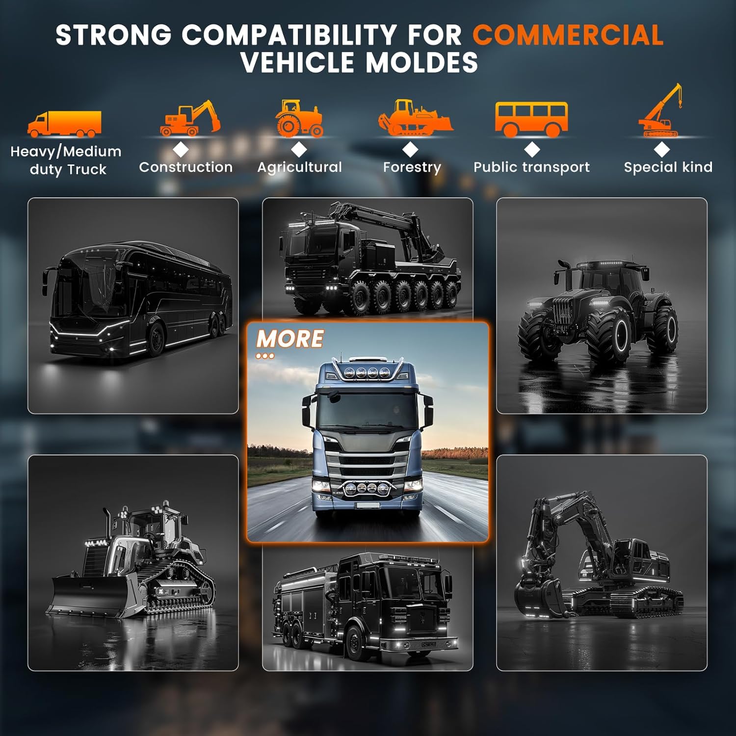 Heavy-Duty Truck Scanner for Cummins & Caterpillar, DPF Reset, Forced Regeneration, OBD2 Diagnostic Tool-Toppalletfly