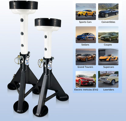 Heavy Duty Truck Support Stands, Adjustable Height-Toppalletfly