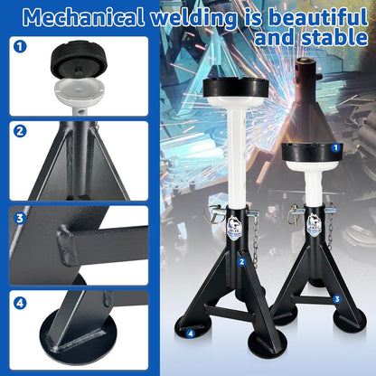 Heavy Duty Truck Support Stands, Adjustable Height-Toppalletfly