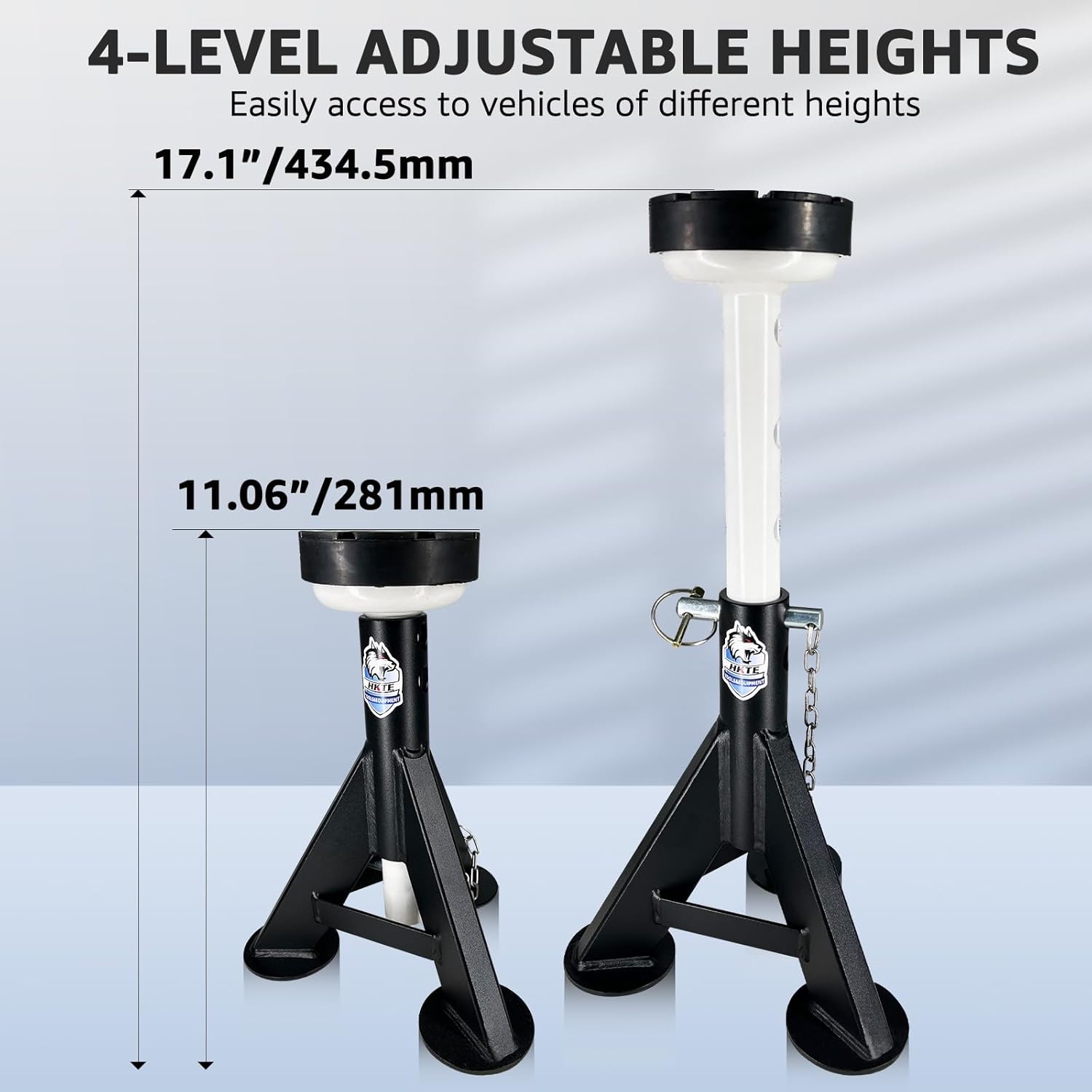 Heavy Duty Truck Support Stands, Adjustable Height-Toppalletfly