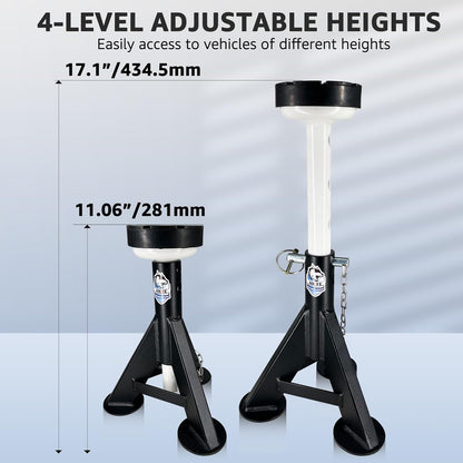 Heavy Duty Truck Support Stands, Adjustable Height-Toppalletfly