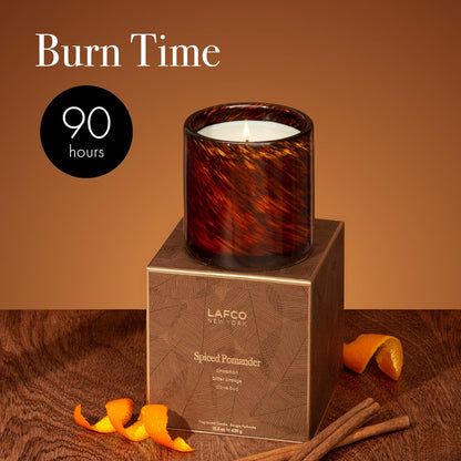 Holiday Candle, 15.5 oz - 90-Hour Burn Time - Reusable, Hand Blown Glass Vessel - Made in The USA-Toppalletfly