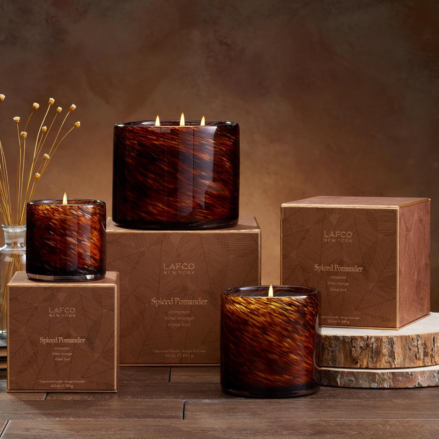 Holiday Candle, 15.5 oz - 90-Hour Burn Time - Reusable, Hand Blown Glass Vessel - Made in The USA-Toppalletfly