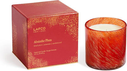 Holiday Candle, 15.5 oz - 90-Hour Burn Time - Reusable, Hand Blown Glass Vessel - Made in The USA-Toppalletfly