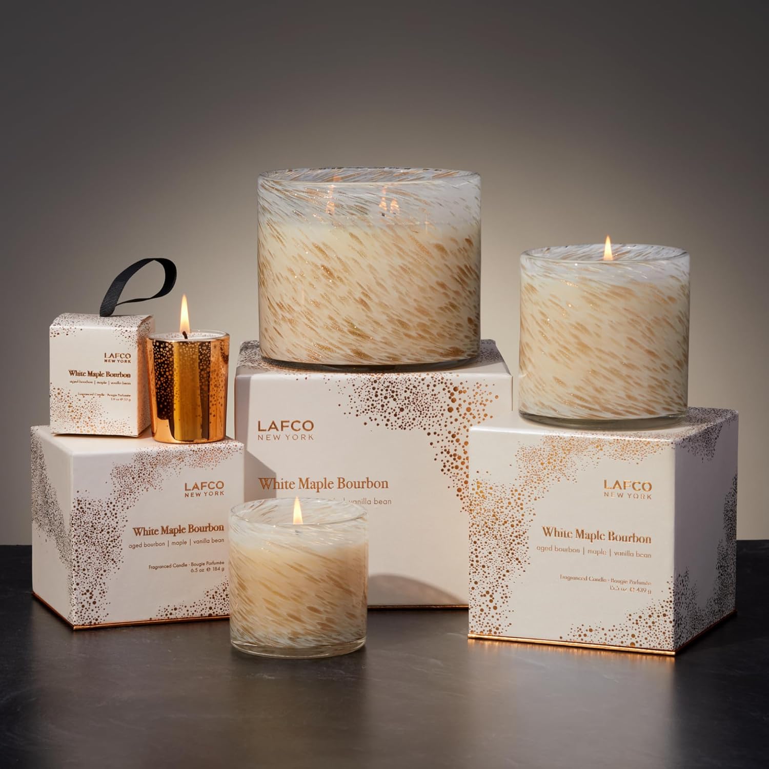 Holiday Candle, 15.5 oz - 90-Hour Burn Time - Reusable, Hand Blown Glass Vessel - Made in The USA-Toppalletfly