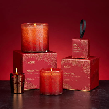 Holiday Candle, 15.5 oz - 90-Hour Burn Time - Reusable, Hand Blown Glass Vessel - Made in The USA-Toppalletfly