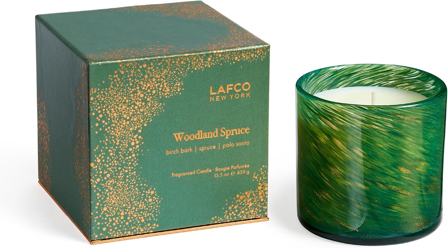 Holiday Candle, 15.5 oz - 90-Hour Burn Time - Reusable, Hand Blown Glass Vessel - Made in The USA-Toppalletfly