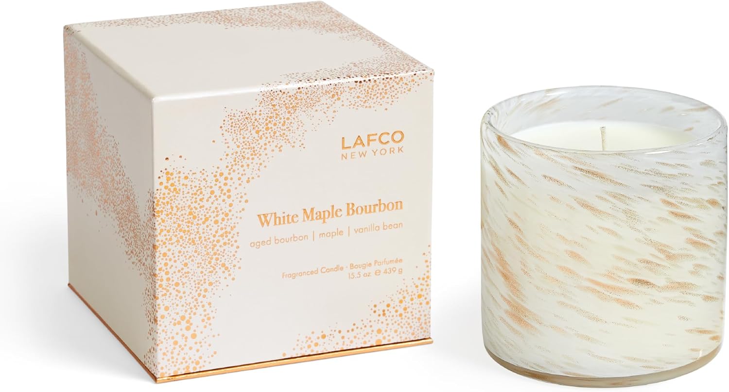 Holiday Candle, 15.5 oz - 90-Hour Burn Time - Reusable, Hand Blown Glass Vessel - Made in The USA-Toppalletfly