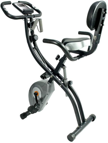 Indoor Cycling Bike Folding Magnetic Upright Exercise Bike-Toppalletfly