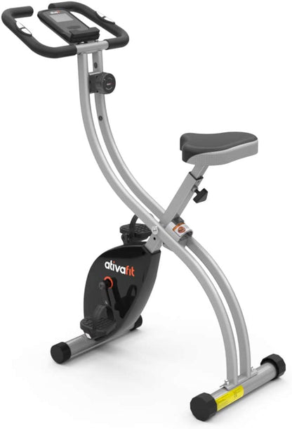 Indoor Cycling Bike Folding Magnetic Upright Exercise Bike-Toppalletfly