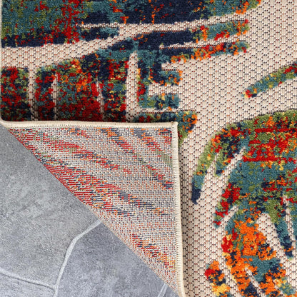 Indoor Outdoor Area Rug Size 2ft 3in x 10ft Siesta - Cream-Toppalletfly