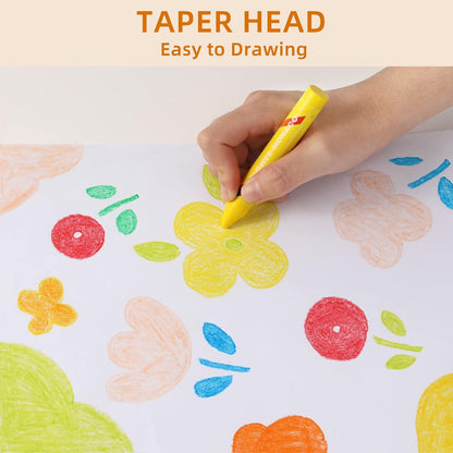 Jumbo Crayons for Toddlers, Non Toxic Easy to Hold Large Crayons for Kids, Safe for Babies and Children-Toppalletfly