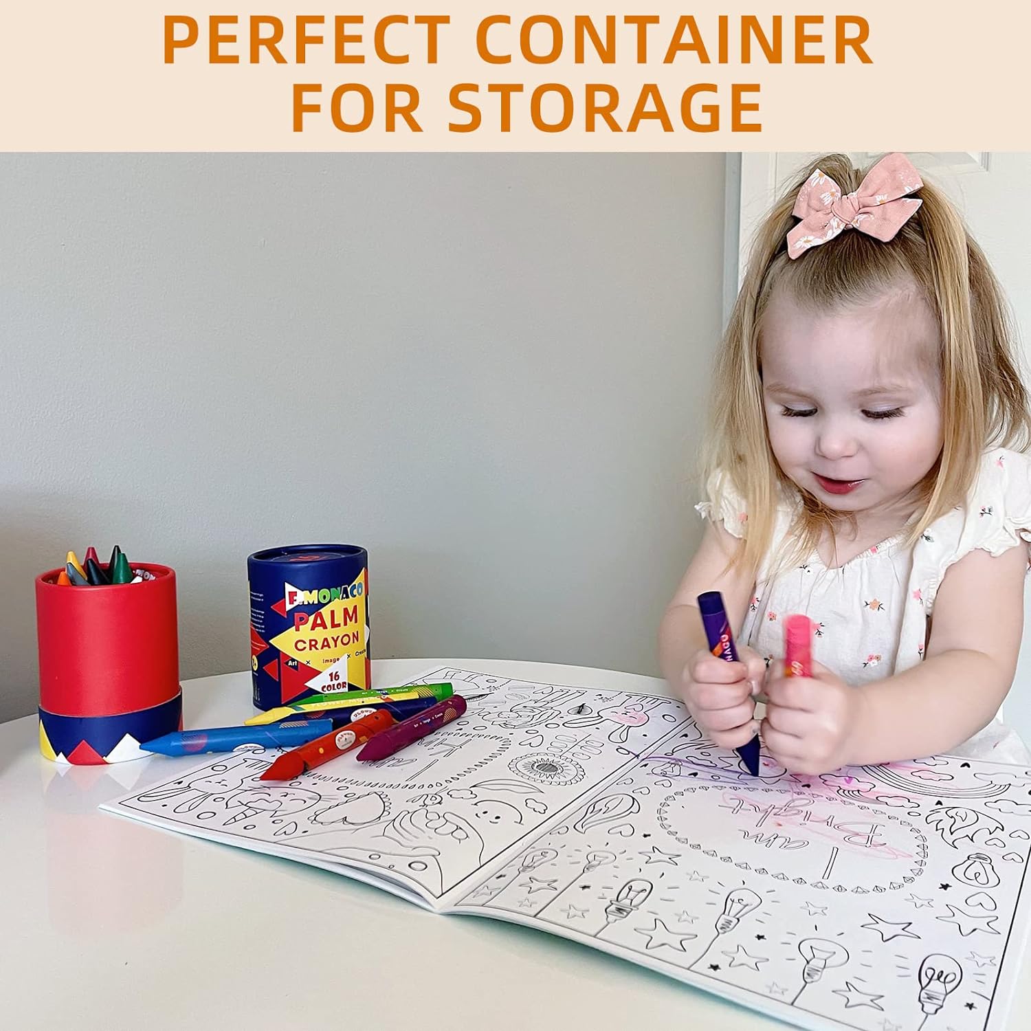 Jumbo Crayons for Toddlers, Non Toxic Easy to Hold Large Crayons for Kids, Safe for Babies and Children-Toppalletfly