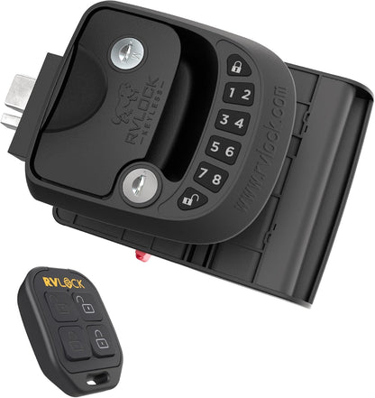 Keyless Compact RV Door Lock Replacement with Remote – Secure Low Profile Latch for Most RVs-Toppalletfly