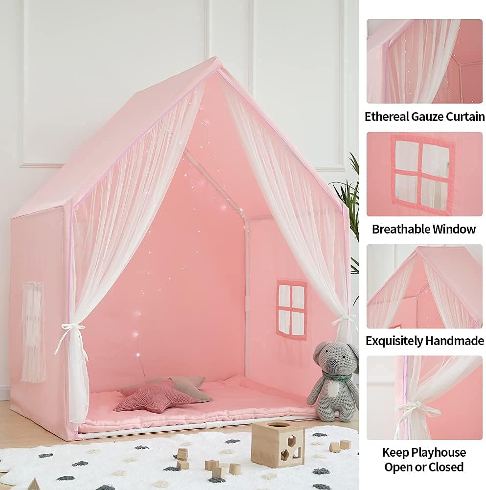 Kids Play Tent - Large Indoor Castle Playhouse for Girls and Boys-Toppalletfly