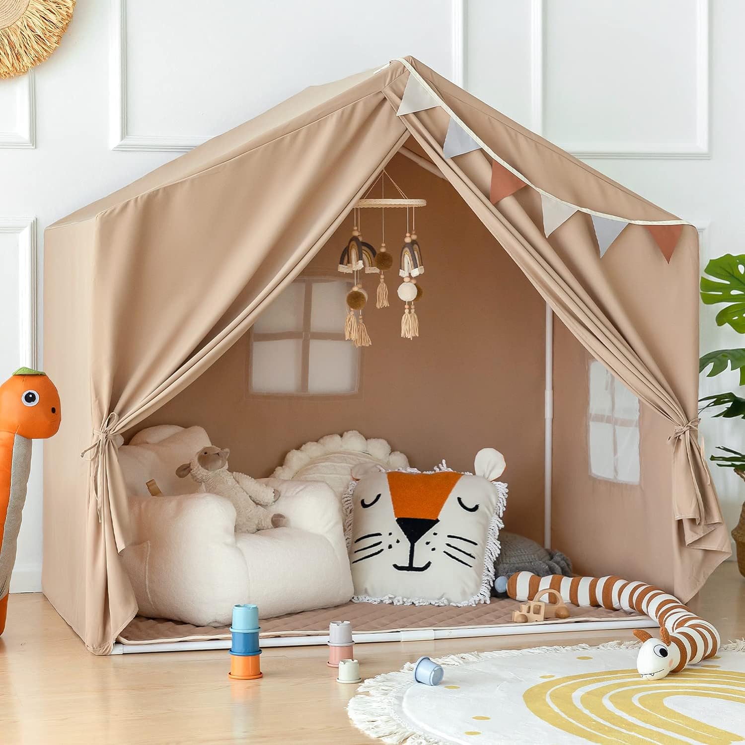 Kids Play Tent - Large Indoor Castle Playhouse for Girls and Boys-Toppalletfly