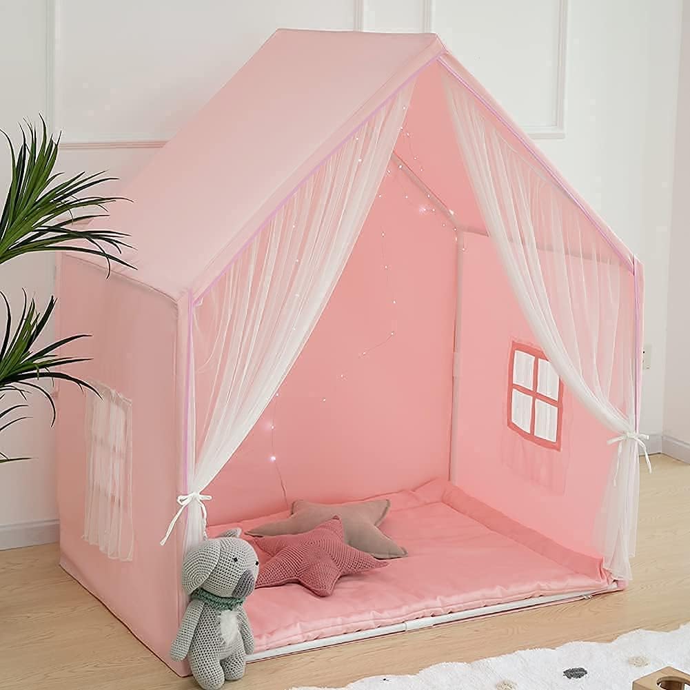Kids Play Tent - Large Indoor Castle Playhouse for Girls and Boys-Toppalletfly