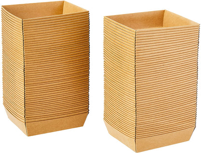 Large Paper Sushi Container, Tetra Sushi Box - Kraft Brown - 5" x 4 1/2" x 1 1/2" - 100ct Box - Toppalletfly
