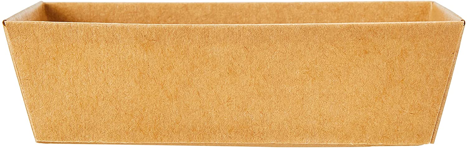 Large Paper Sushi Container, Tetra Sushi Box - Kraft Brown - 5" x 4 1/2" x 1 1/2" - 100ct Box - Toppalletfly