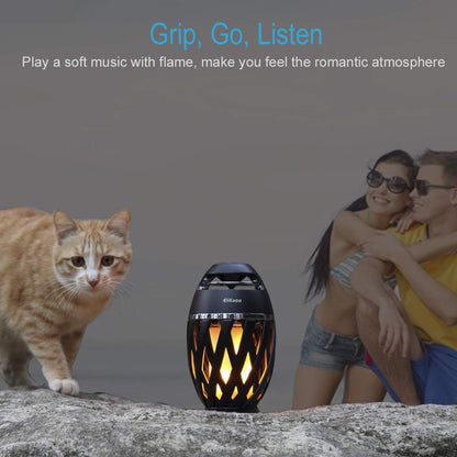 LED Flame Table Lamp with Bluetooth Speaker – Rechargeable Ambience Lantern for Patio & Home Decor, Perfect Gift for All Ages-Toppalletfly