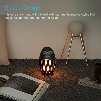 LED Flame Table Lamp with Bluetooth Speaker – Rechargeable Ambience Lantern for Patio & Home Decor, Perfect Gift for All Ages-Toppalletfly