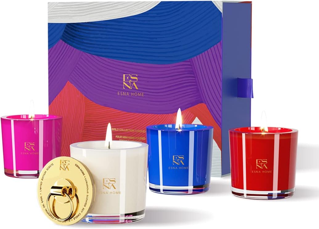 Luxury Scented Candle Set, Aromatherapy Gifts for Her, 4 All Natural Soy Candles-Toppalletfly